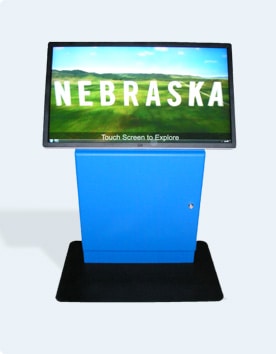 touch screen custom kiosk for Nebraska Tourism